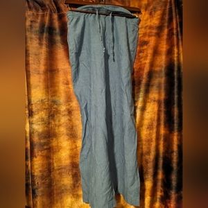 Coldwater Creak Blue Straight Leg Drawstring Pants- Woman L